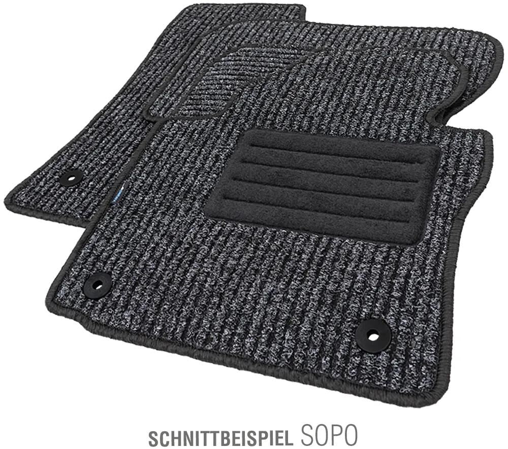 Petex Fußmatte Sopo Autoteppich Sopo Gr.3 Anthrazit 4-teilig.