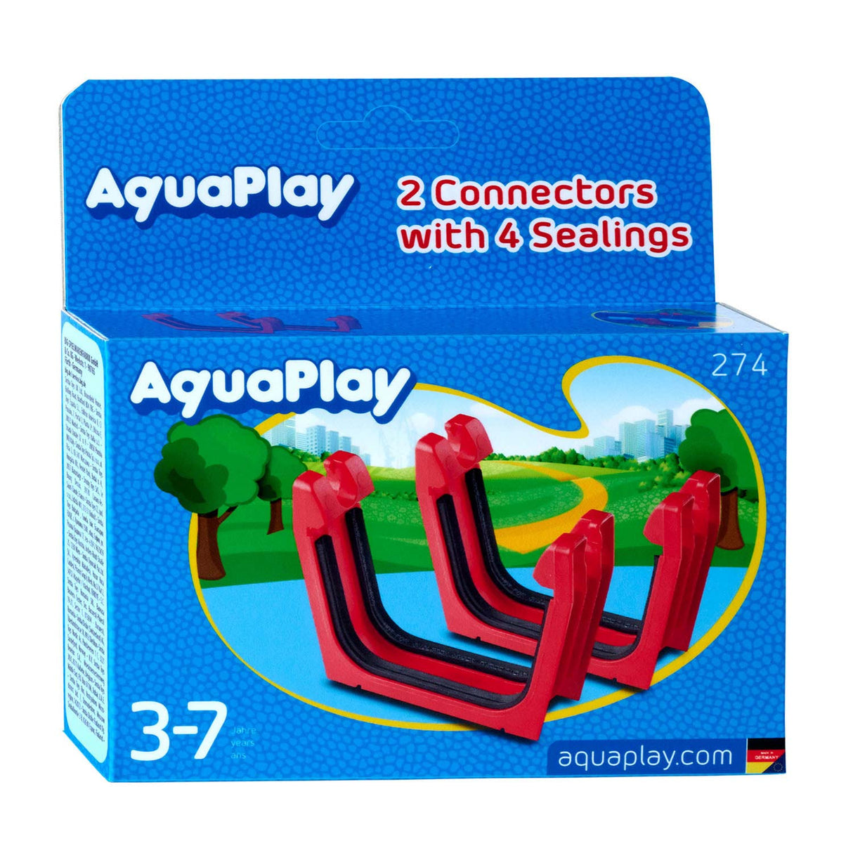 Aquaplay big - - Verbinder mit Abdeckleisten 2x - Wasserbahn-Zubehör