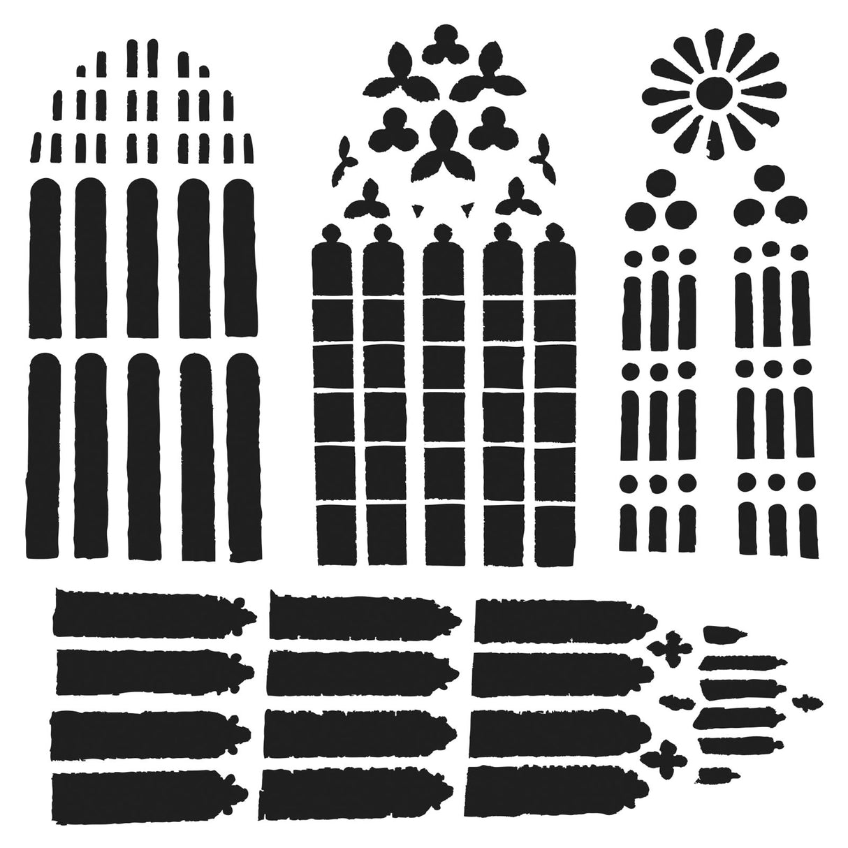 Die Werkstatt des Handwerkers • Schablone 30x30cm Kirchenfenster