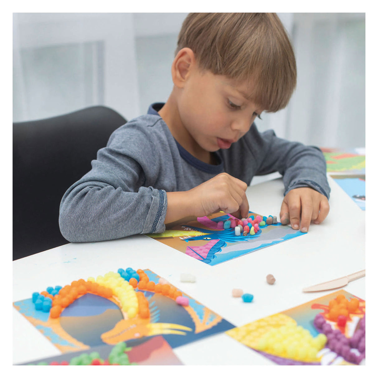 Playmais Mosaic -Karten dekorieren Fantasy -Drache