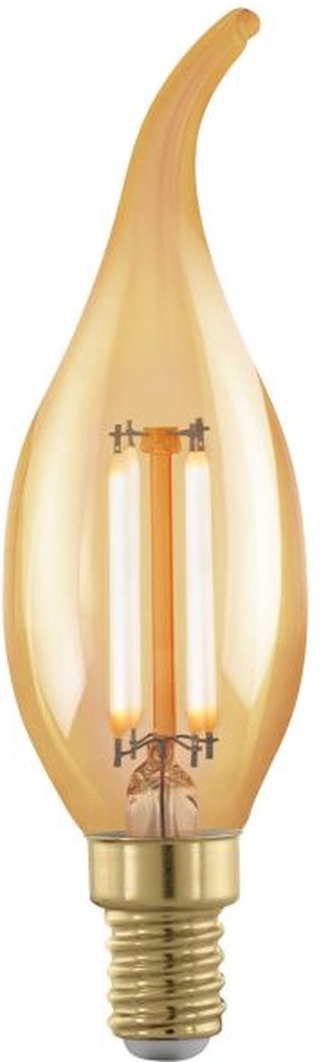 Eglo LED -Lampe - Kerze mit Tipp - E14 - 320 lm - Bernstein - 1700 K - dimmbar