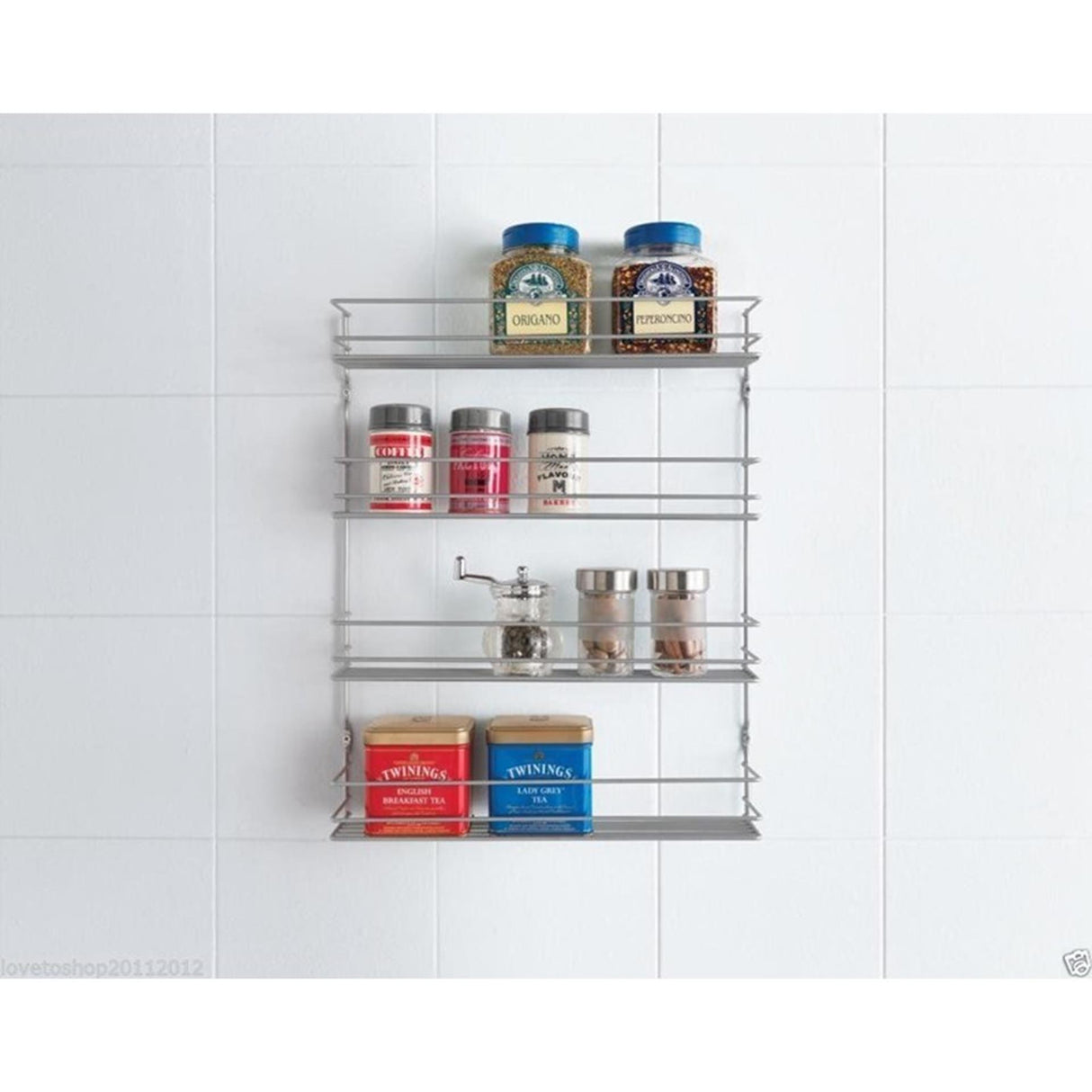 Metaltex Space Saver Smart Kitchen Pepito Kräuter Rack 4 Etagen 36x8x45 cm Silber