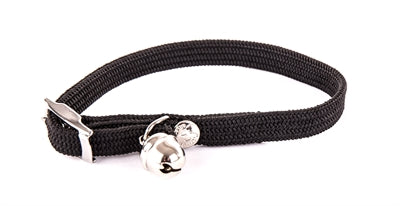 Martin-Halsband Katze elastisches Nylon schwarz