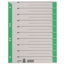 Numerieke tabbladen leitz 1652 groen karton