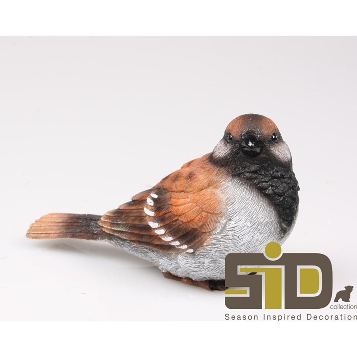 Season inspired decoration tuinbeeld vogel mus m 14,5x6,5x8,5cm