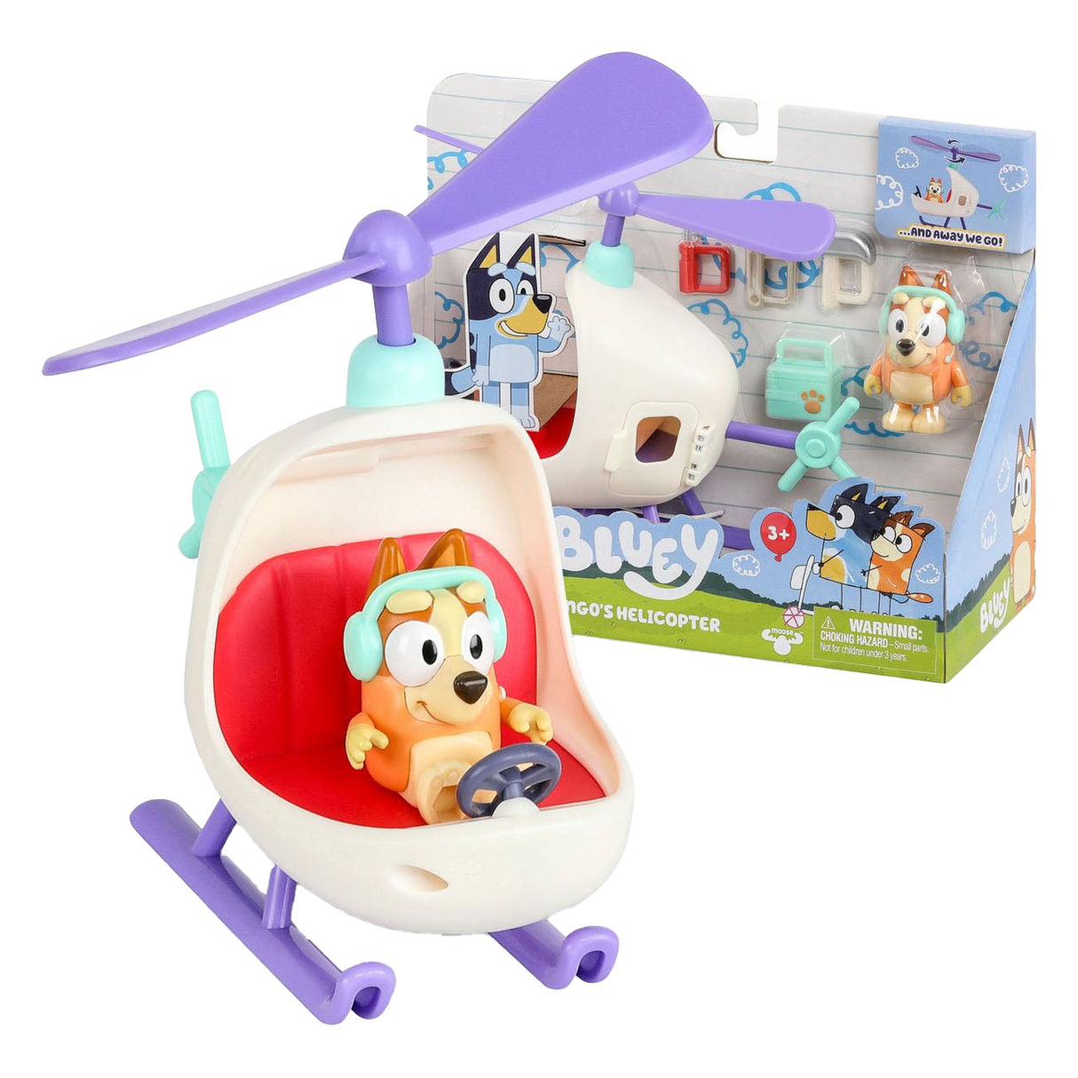 Moose Toys Bluey Helikopter-Bingo-Spielfigur