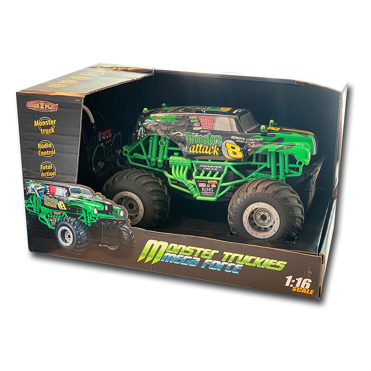 Gear2play RC Monster Truckies Mega Force 1:16 gesteuertes Auto