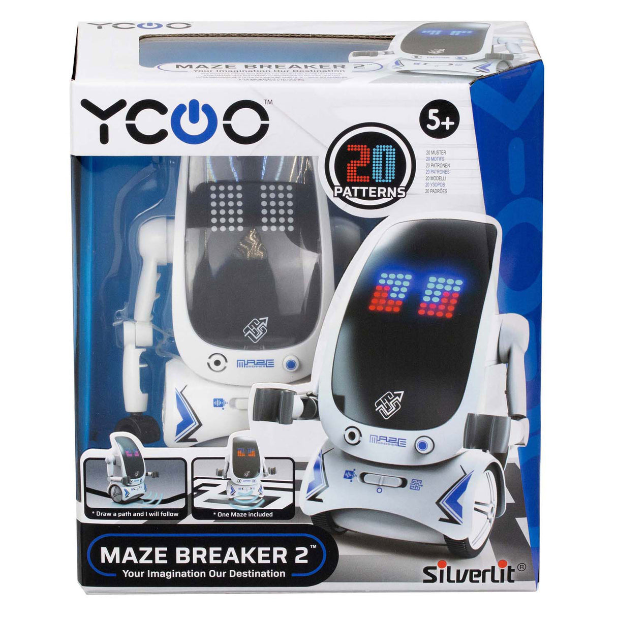 Silverlit Robot Maze Breaker 2 – Spielzeugroboter – LED-Gesicht – Aufnahmefunktion