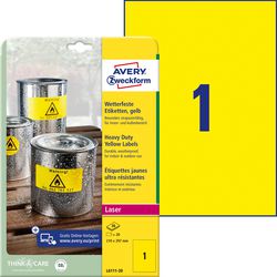 Avery watervaste etiketten zweckform 20 stuks wit