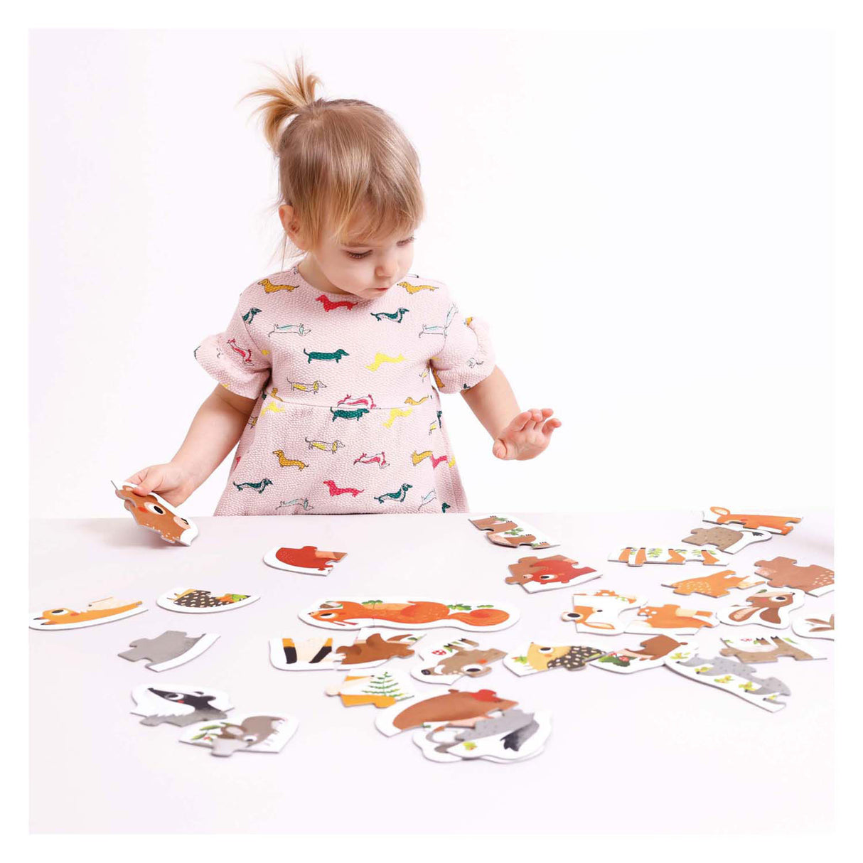 Bananenpanda - Aufsteigende Puzzles Waldtiere - 33 Teile.