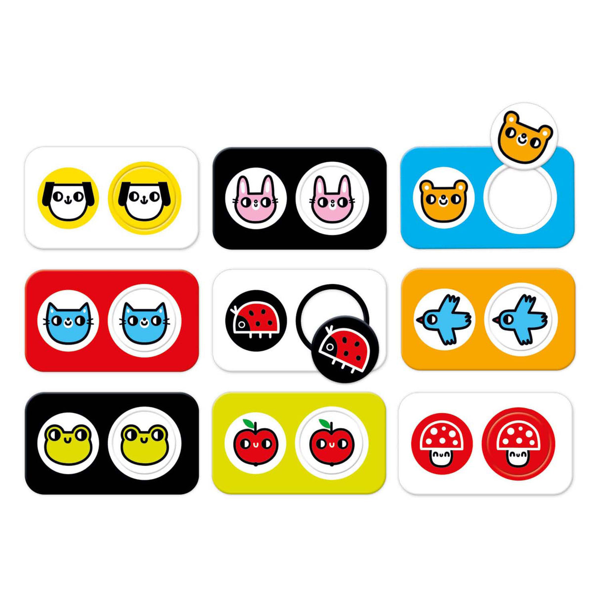 Bananenpanda – kontrastreiches Puzzle „Finde die Zwillinge“ – 8 Teile.