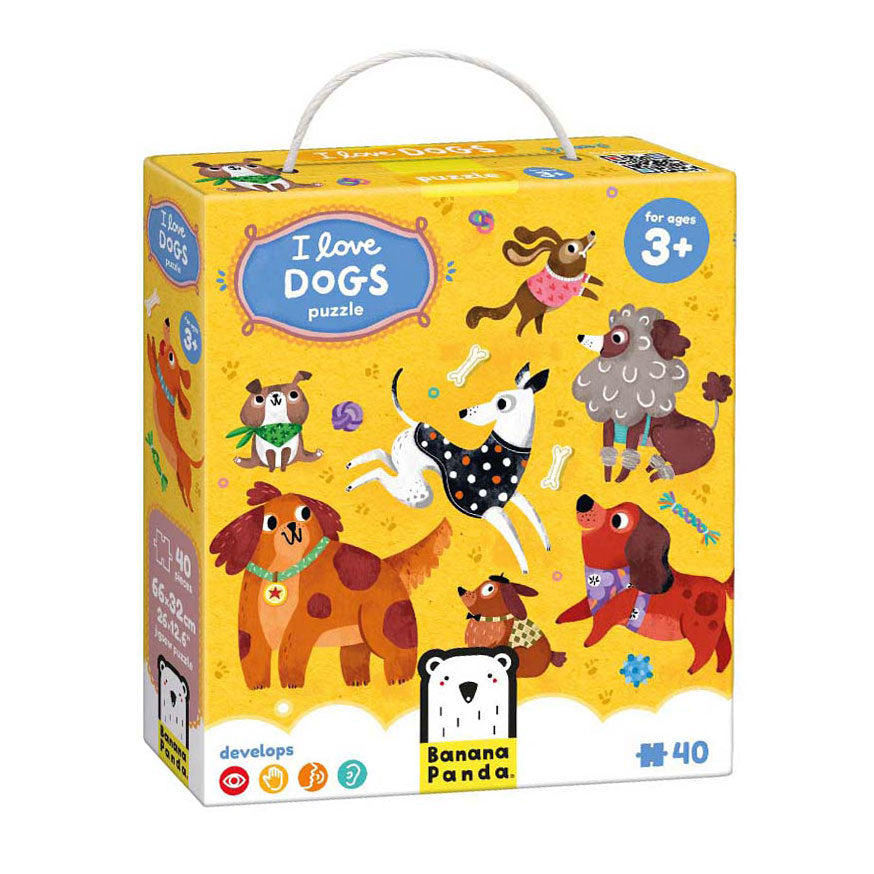 Bananenpanda - Ich liebe Hunde-Puzzle - 60 Teile.