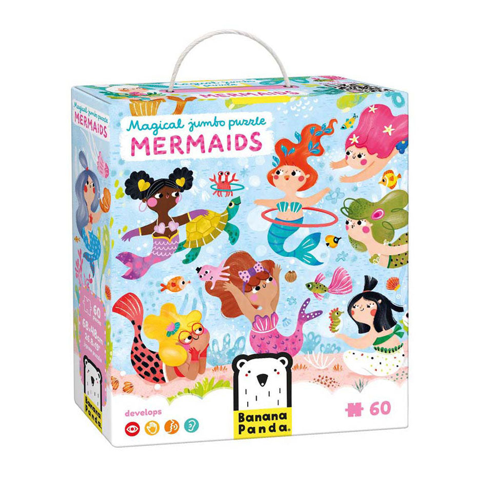Bananenpanda – magisches Jumbo-Puzzle Meerjungfrauen – 60 Teile.