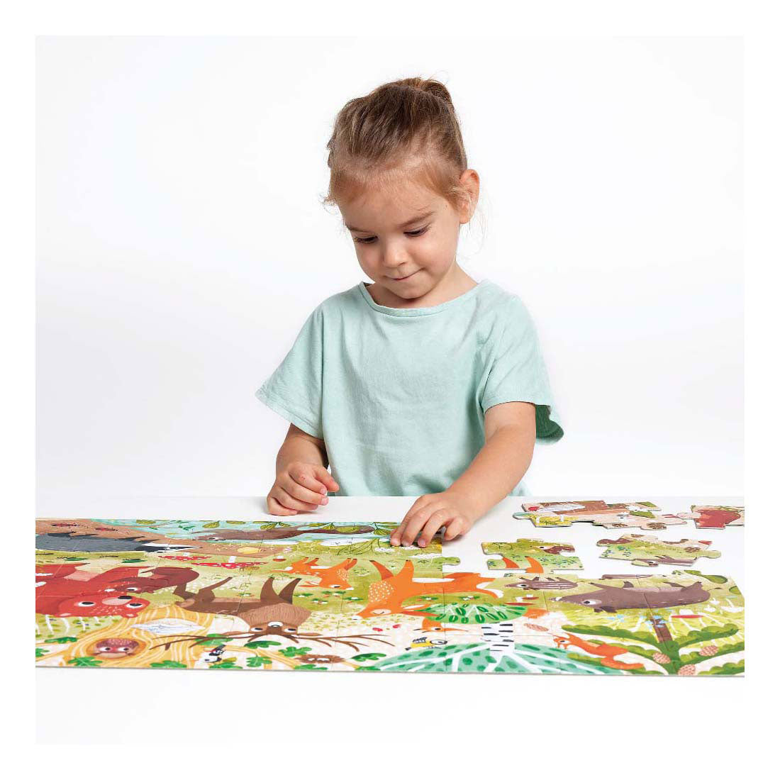 Bananenpanda – wildes Jumbo-Puzzle Waldtiere – 40 Teile.