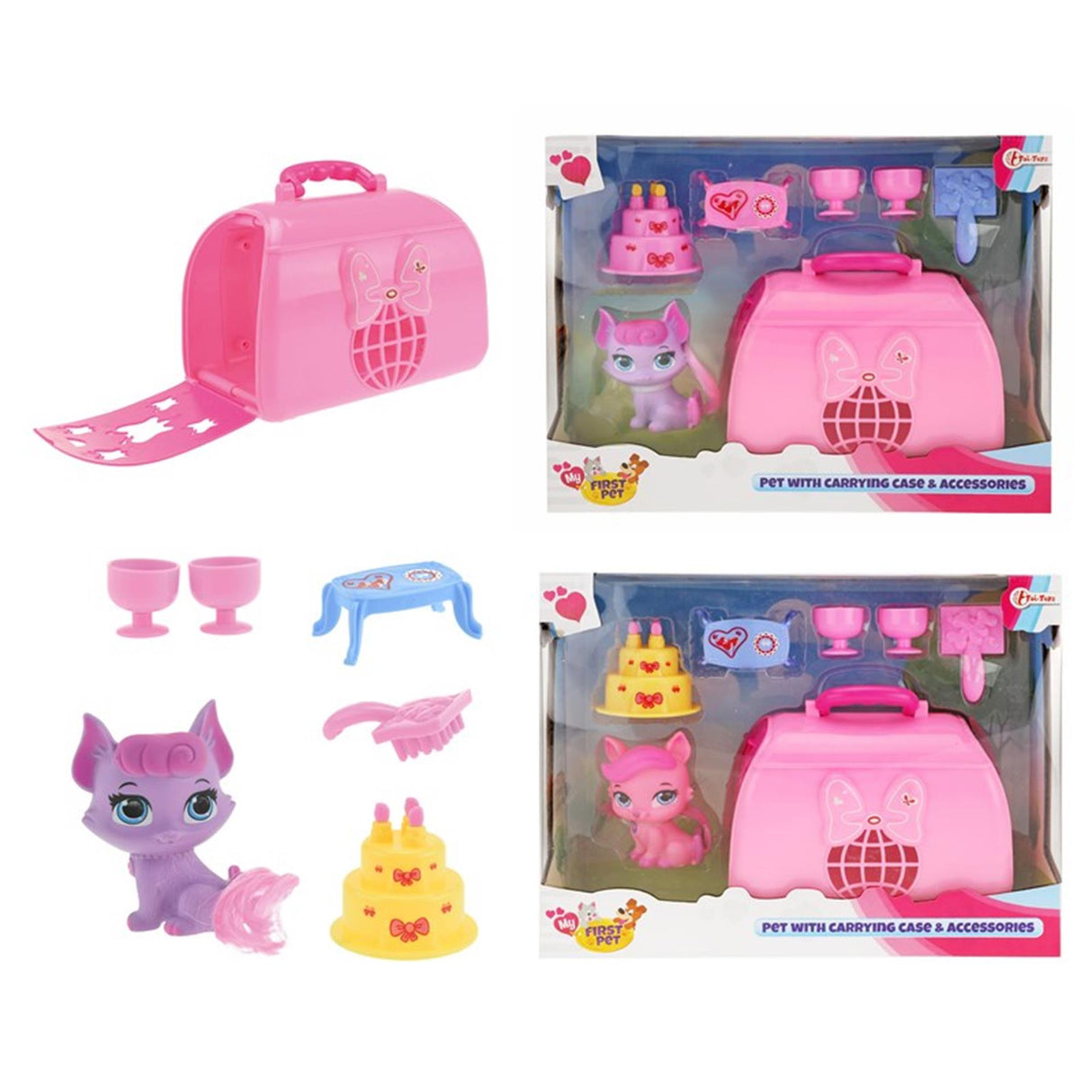 Toi-toys Toi Toys Katzenspielset mit Tragetasche