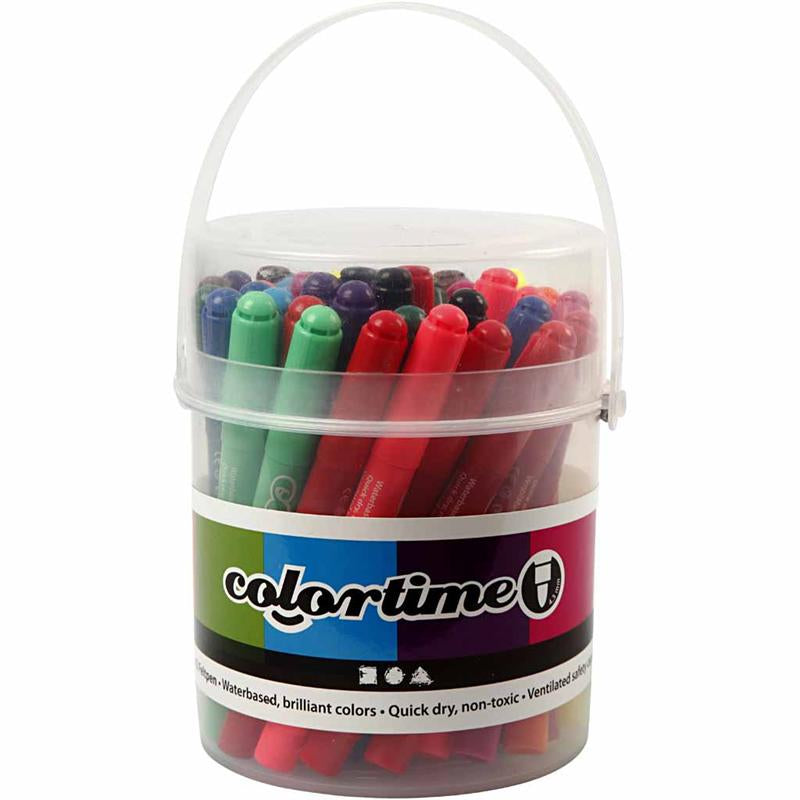 Eimer mit 42 Jumbo -Markierungen, 12 Farben