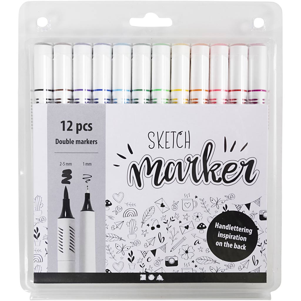 Creativ Company Skizzenmarker Farbe, 12 Stk.