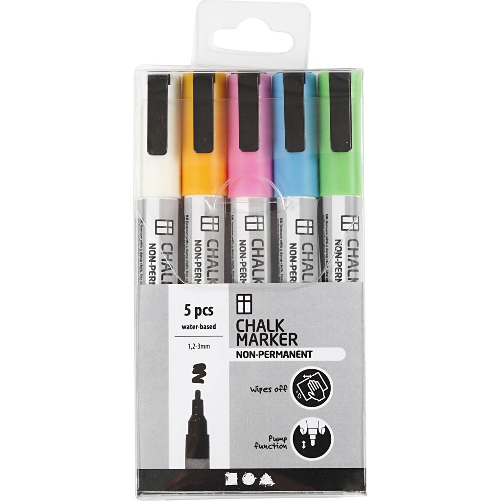 Kreativfirma Krijt Marker Farbe, 5st.