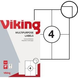 Multifunctionele etiketten viking 980470 wit mat