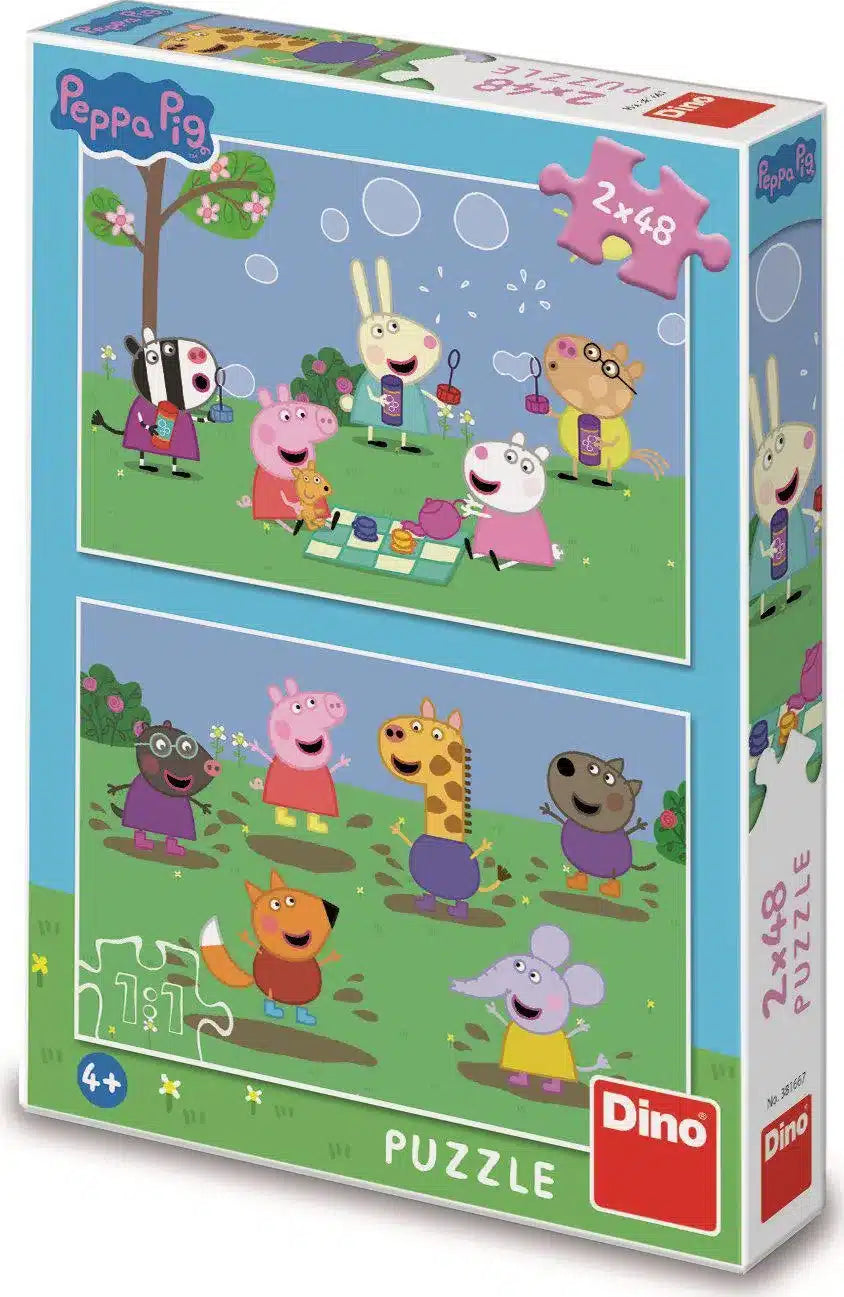 Dinotoys Dino-Puzzle – Peppa Wutz und ihre Freunde – 2 x 48 Teile