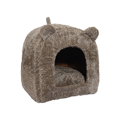 40 Winks Rosenholz Katzenkorb Iglu Teddybraun