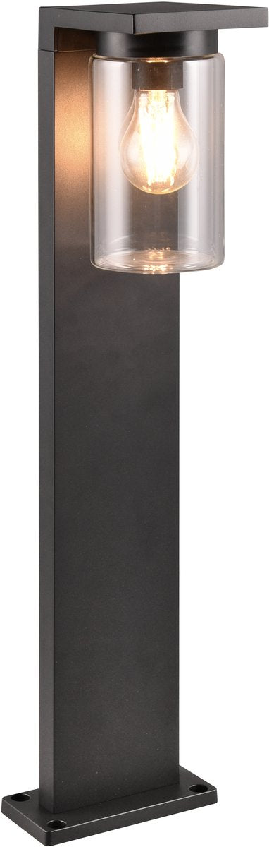 Trio ardila - paalverlichting - zwart mat - excl. 1x e27 4w - schemersensor - buitenverlichting - ip44
