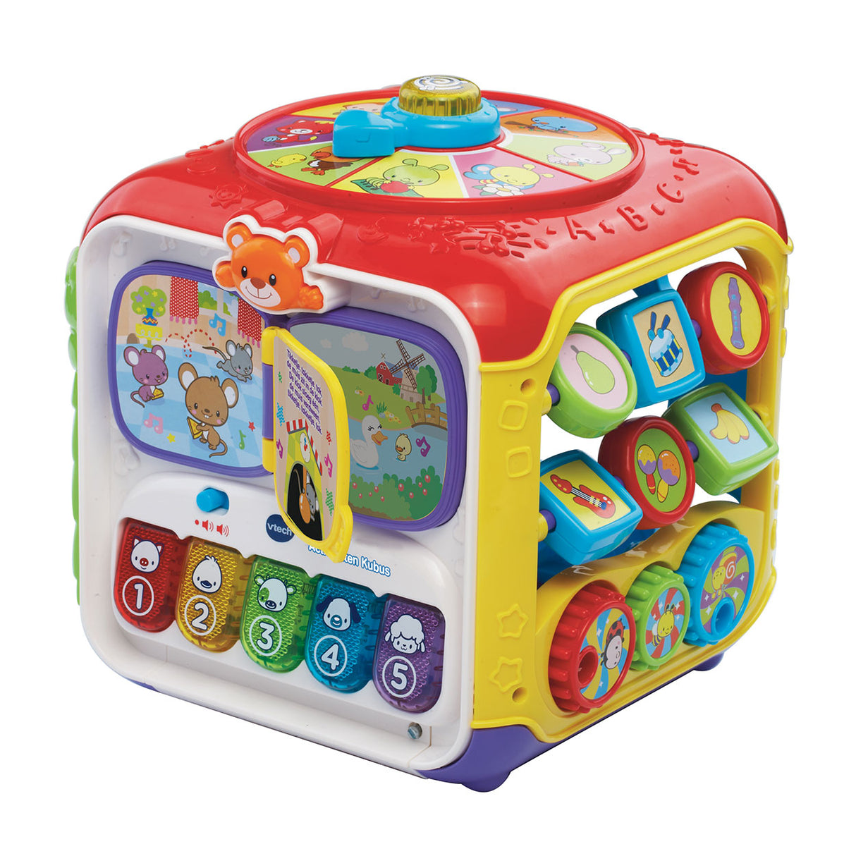 Vtech Baby-Aktivitätswürfel – pädagogisches Babyspielzeug – Tiere, Zahlen und Farben – Geschenk – von 9 bis 36 Monaten – rot