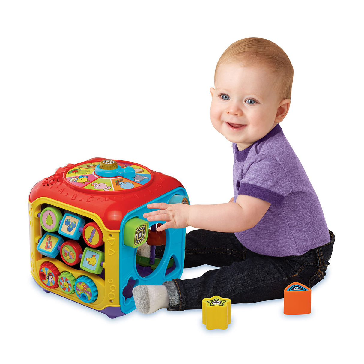 Vtech Baby-Aktivitätswürfel – pädagogisches Babyspielzeug – Tiere, Zahlen und Farben – Geschenk – von 9 bis 36 Monaten – rot