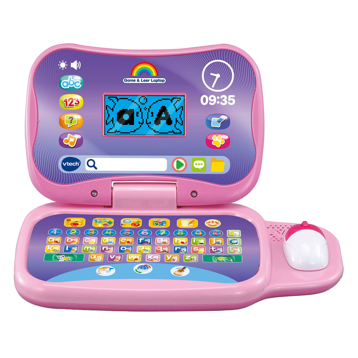 Vtech-Spiel und Laptop-Lernen in Pink