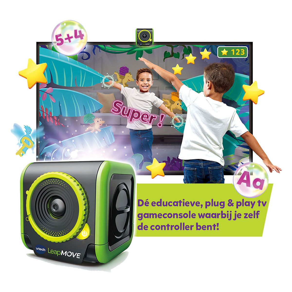 Vtech Leapmove – Lernspielkonsole – inklusive 25 Spielen – Spielzeug ab 4 Jahren – Niederländisch gesprochen