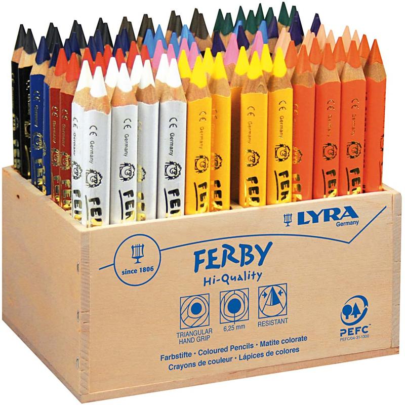 Lyra Super Ferby 1 Buntstifte, L: 12 cm, Mine 6,25 mm, farbig sortiert, 96 Stück 1 Box
