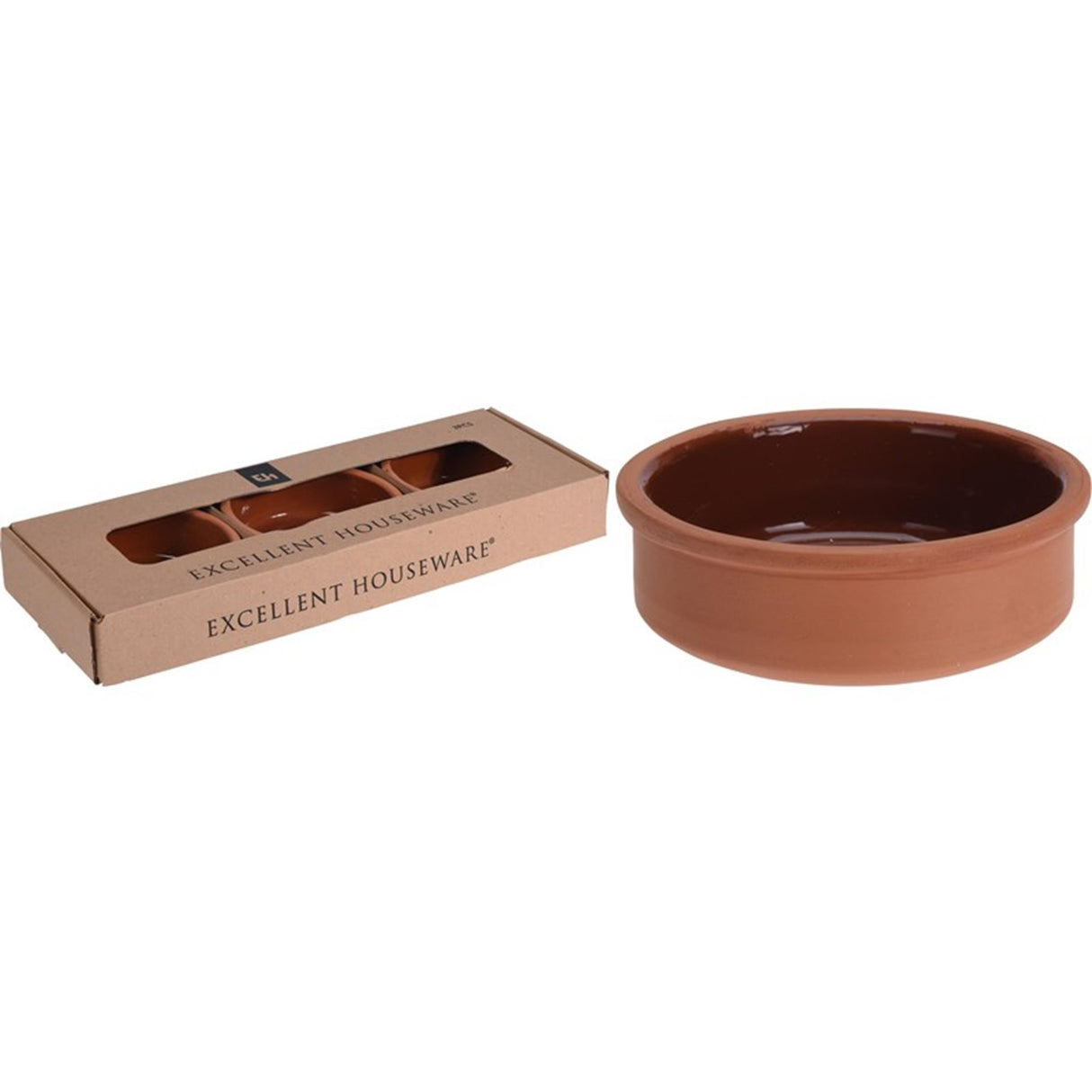 Excellent Houseware Tapasschalen aus Terrakotta, 3 Stück