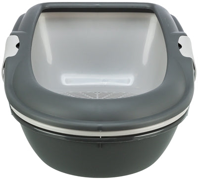Trixie Berto offene Katzentoilette mit Trennsystem, grauer pastellblauer Granit