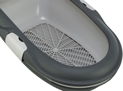 Trixie Berto offene Katzentoilette mit Trennsystem, grauer pastellblauer Granit