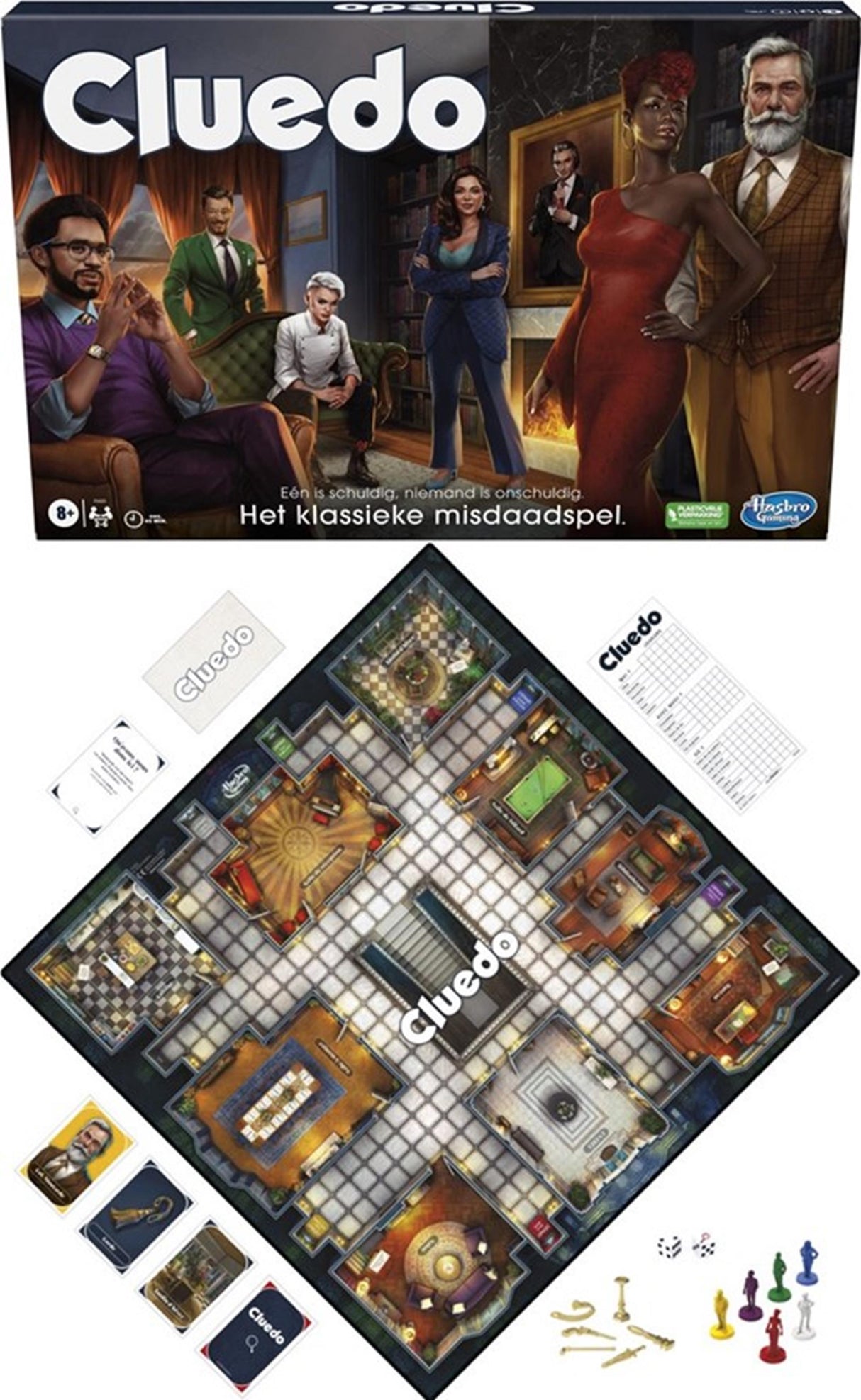 Hasbro Cluedo, das klassische Krimispiel