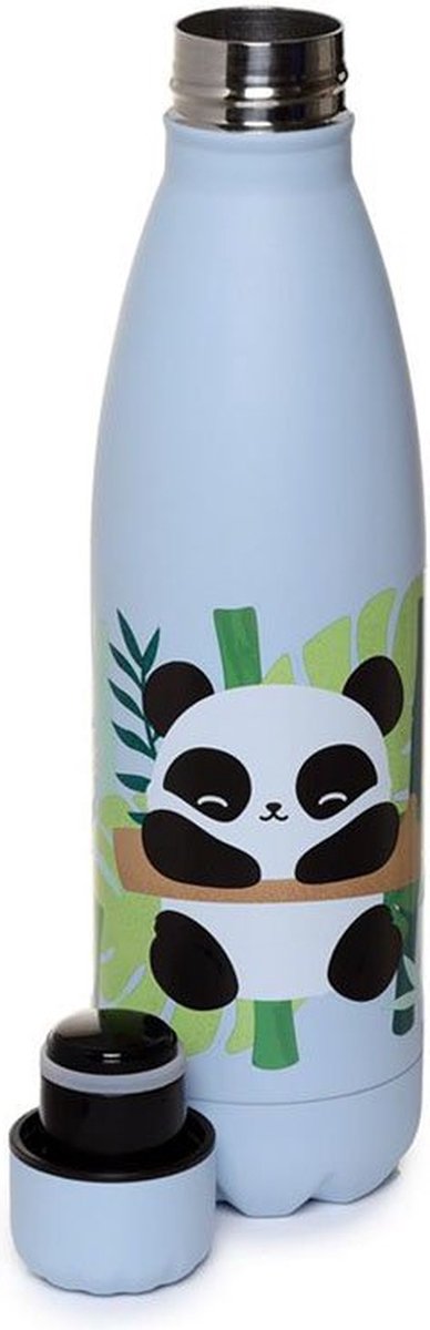 Puckator Pandarama Edelstahl-Heiß-Kalt-Thermosflasche, heiß und kalt, 500 ml