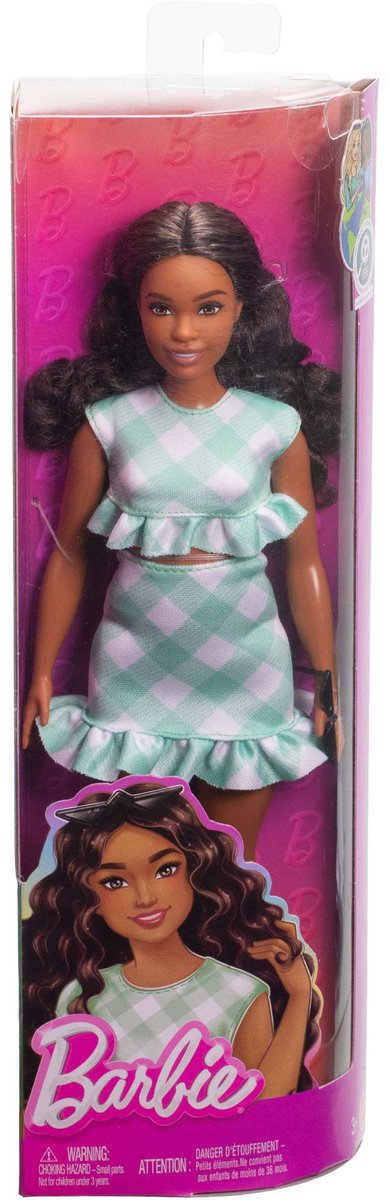 Barbie Fashionista-Puppe mit grünem Gingham
