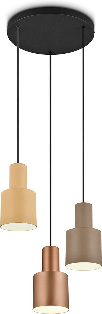 Trio agudo - hanglamp - multicolour - excl. 3x e27 4 w - plafondbevestiging - in hoogte verstelbaar