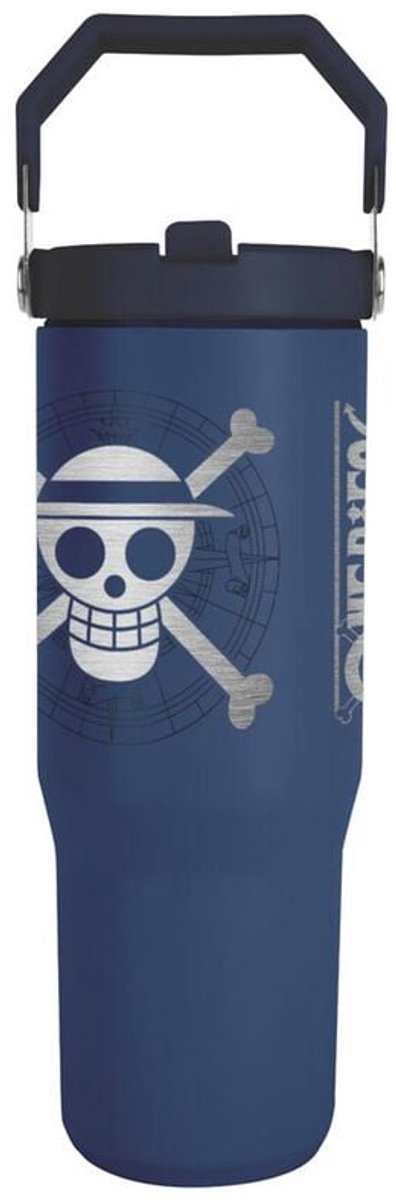Einteilige Strohhut-Crew-Trinkflasche, Unisex-Trinkflasche – Blau – Standard