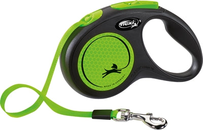 Flexi Retractable Line neues klassisches Neonband schwarz grün
