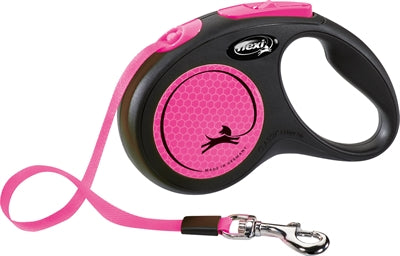 Flexi einziehbare Linie neues klassisches Neonband schwarz rosa