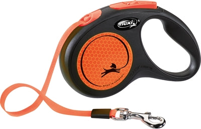 Flexi Retractable Line neues klassisches Neonband schwarz orange