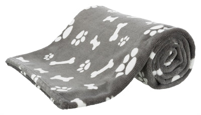 Trixie Hundedecke Kenny Fleece Knochenpfoten grau