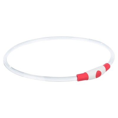 Trixie Leuchthalsband USB-Blitzlicht wiederaufladbar TPU rot