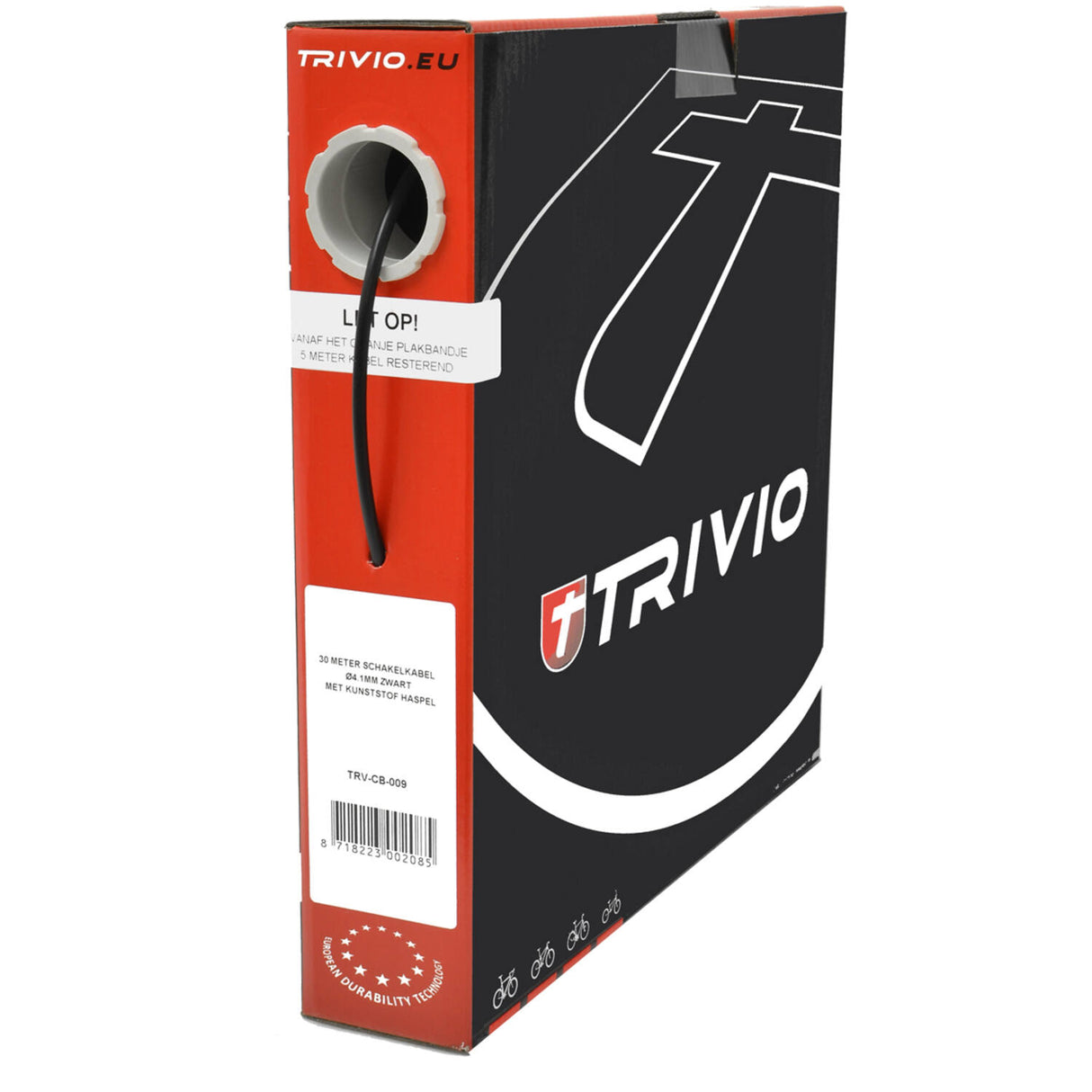 Trivio - Umwerfer-Außenkabel ø4,2 mm schwarz - Rolle 30 Meter