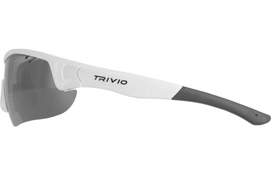 Trivio – Fahrradbrille Vento Nova, weiße Linse, schwarzer Spiegel