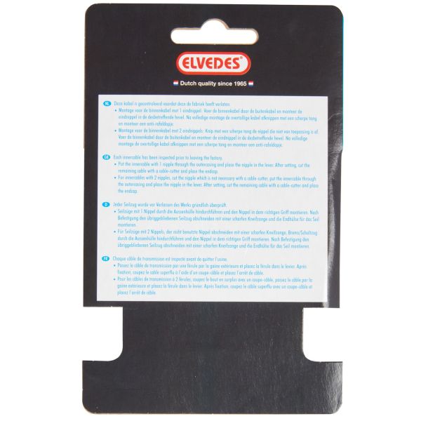 ELVEDEN SCHAKEL BINNenkabel 2250 mm 1 x 19 Drahtverzinke Ø1.25 mit N -Nippel Ø4 × 4 + Tø5 × 3 (pro Stück) - Silber