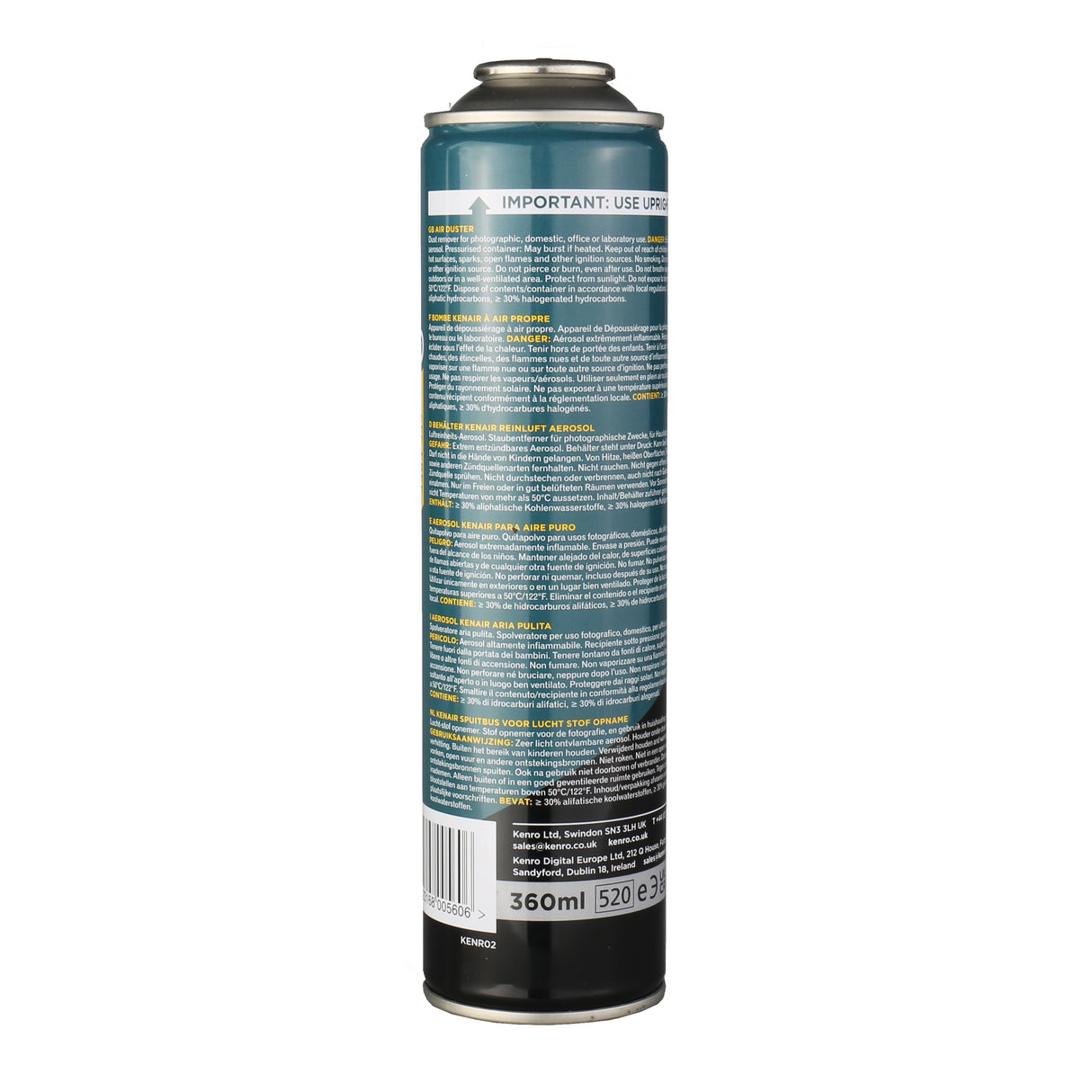 Kenro Aerosol-Luft + Kunststoffhahn 360 ml