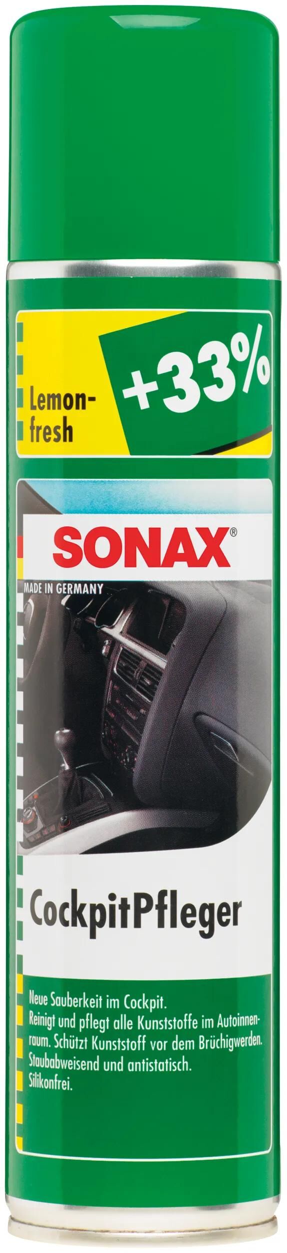 SONAX Kunststoffpflegemittel Cockpitpflege Cockpitpflege 400 ml zitronenfrisch