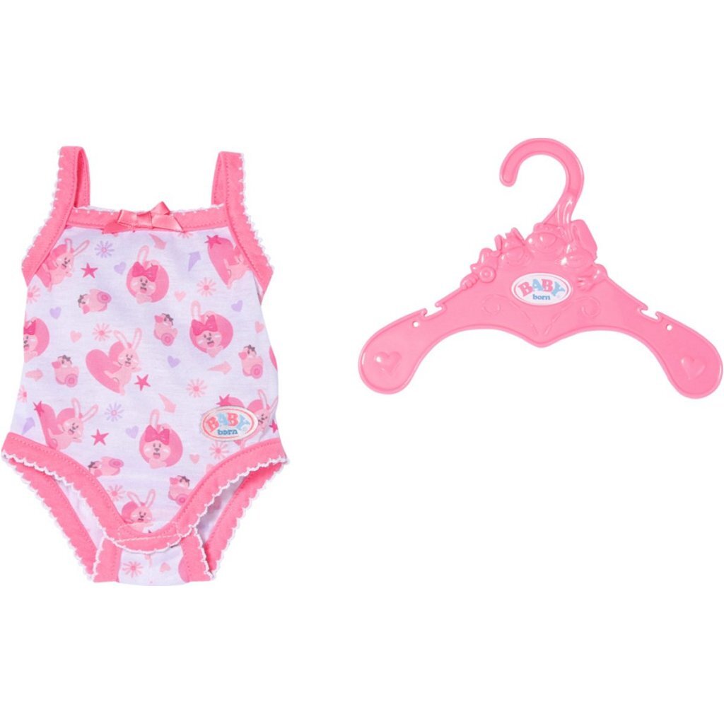 Baby born Strampler 43 cm rosa weiß